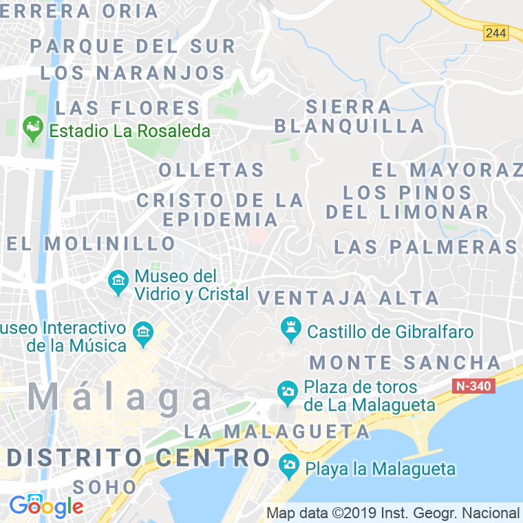 Código Postal calle Zorrilla en Málaga