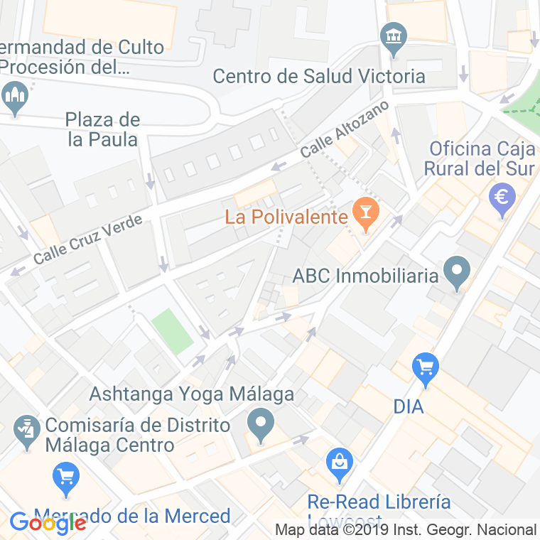 Código Postal calle Carrasco en Málaga