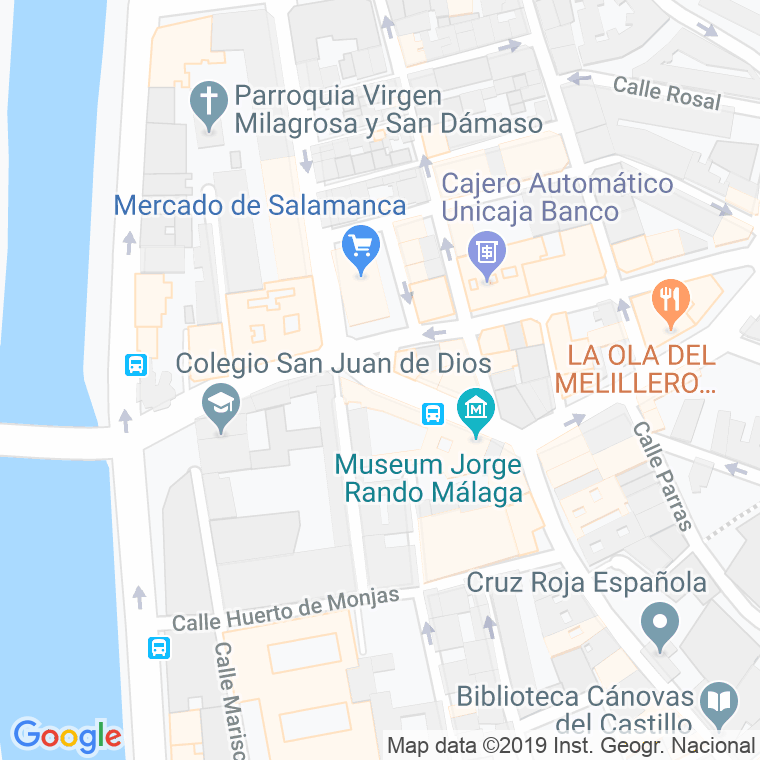 Código Postal calle Cruz De Molinillo en Málaga