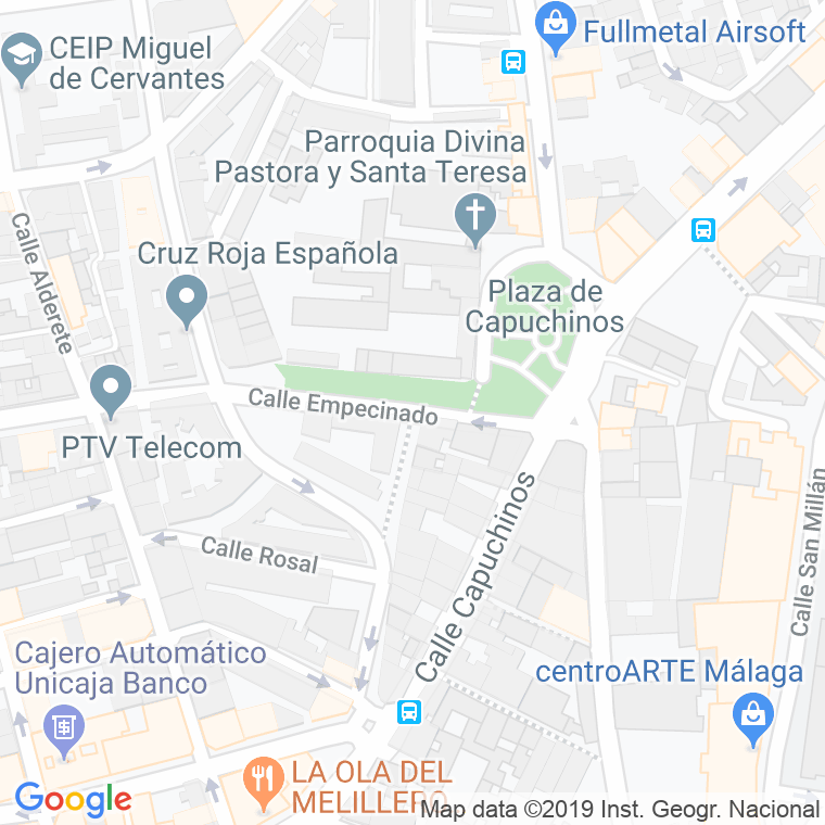 Código Postal calle Empecinado en Málaga