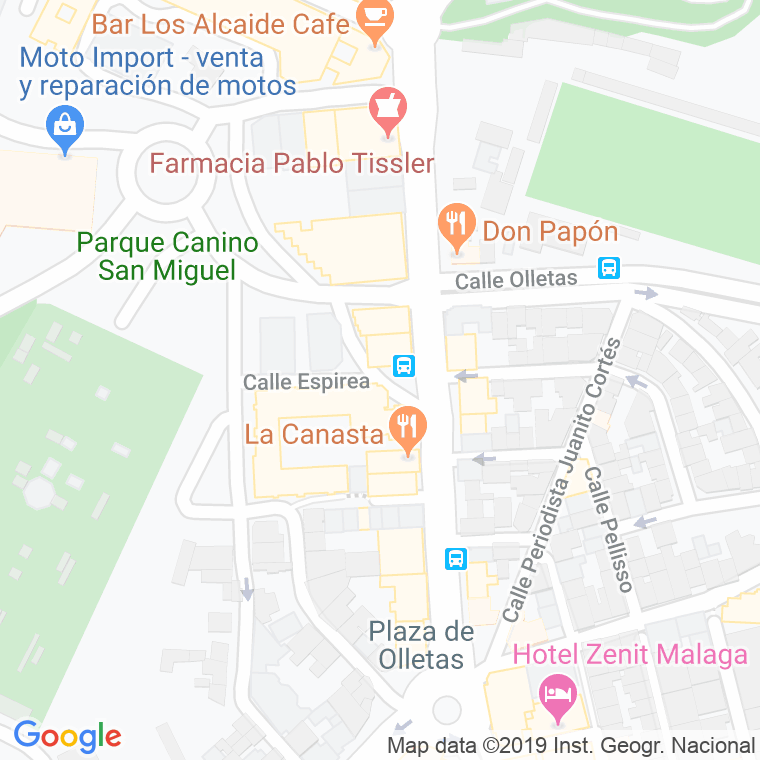 Código Postal calle Espirea en Málaga