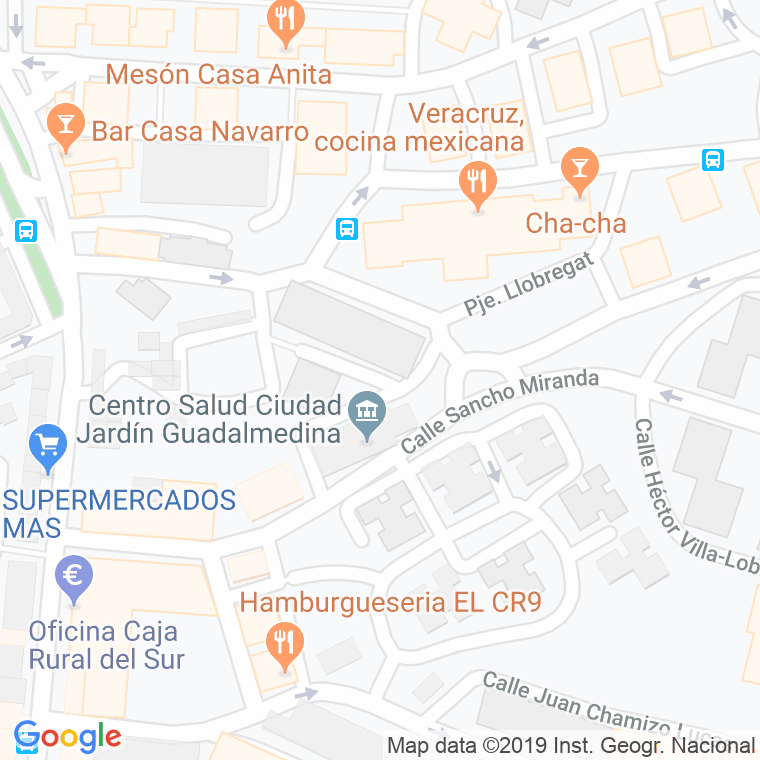 Código Postal calle Comendador Bobadilla en Málaga