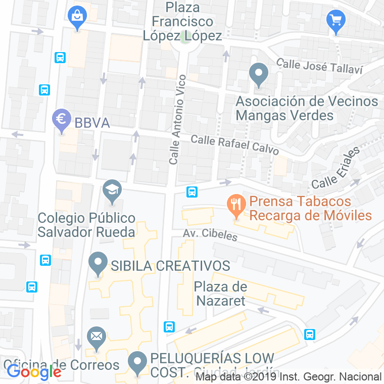 Código Postal calle Donato Jimenez en Málaga