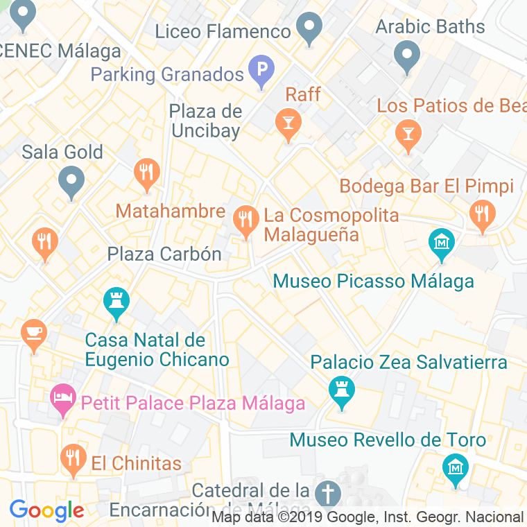 Código Postal calle Moratin en Málaga
