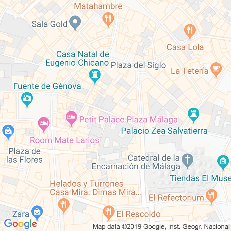 Código Postal calle Santa Maria   (Impares Del 1 Al Final)  (Pares Del 2 Al Final) en Málaga