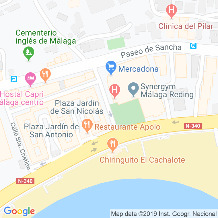 Código Postal calle Gutemberg en Málaga
