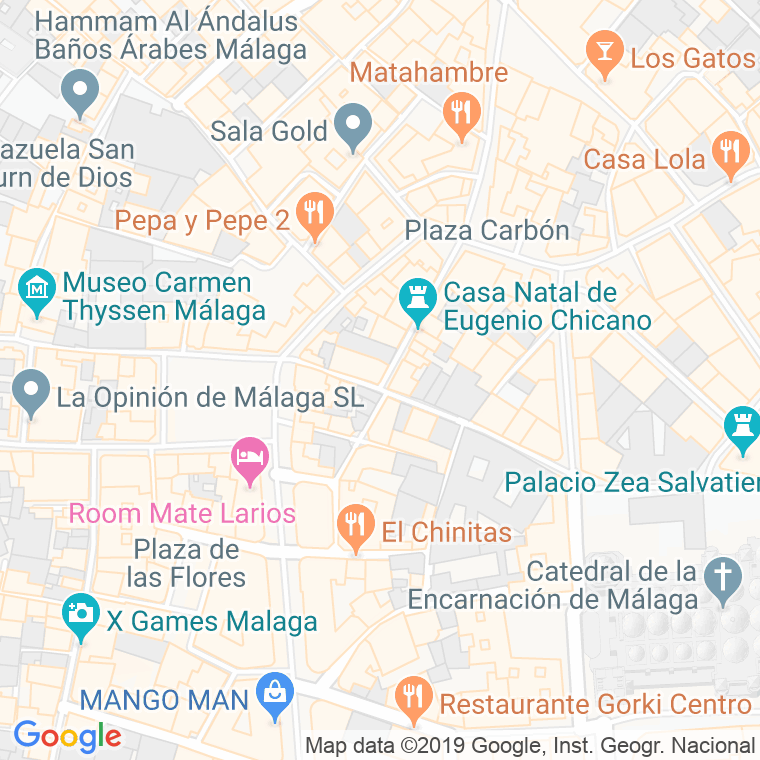 Código Postal calle Mayoral, Del en Málaga