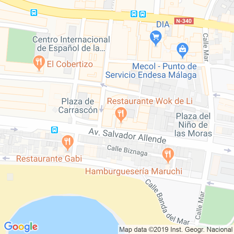 Código Postal calle Carlomagno en Málaga
