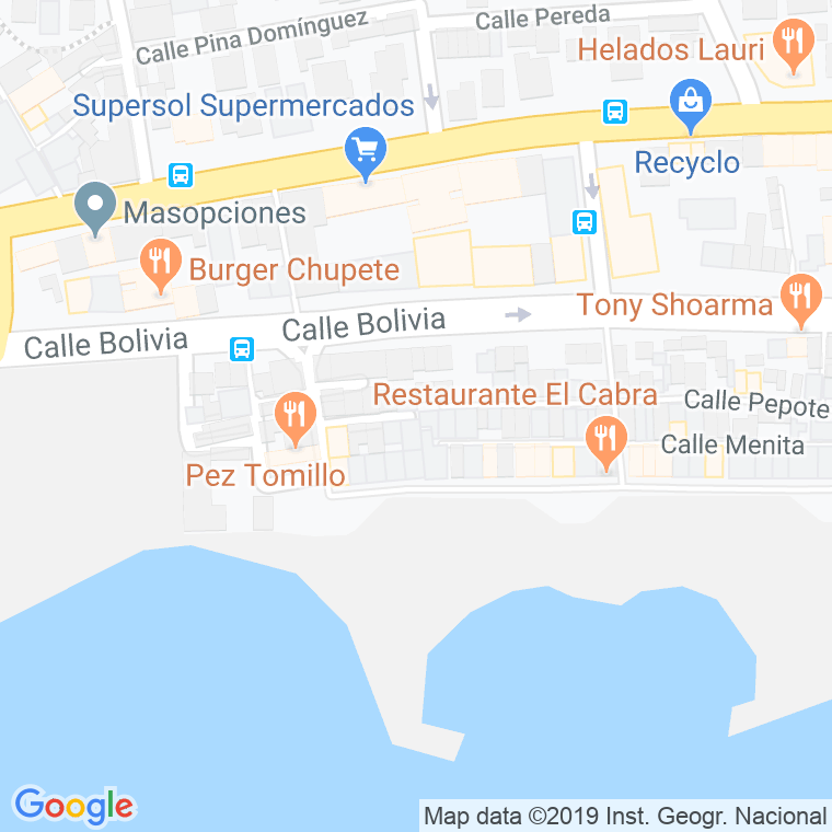 Código Postal calle Chuita en Málaga