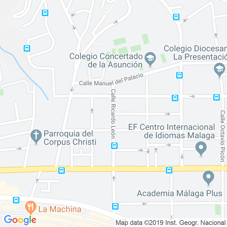 Código Postal calle Concejal Matias Abela en Málaga