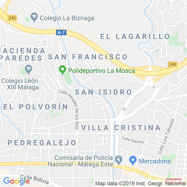 Código Postal calle Conde De Las Navas en Málaga