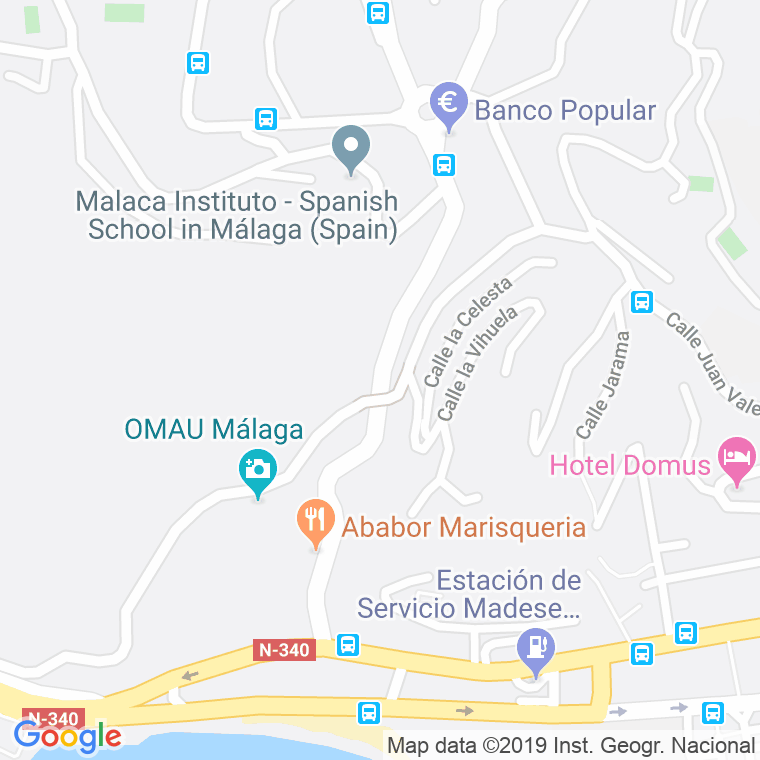 Código Postal calle Cerrado De Calderon, paseo en Málaga