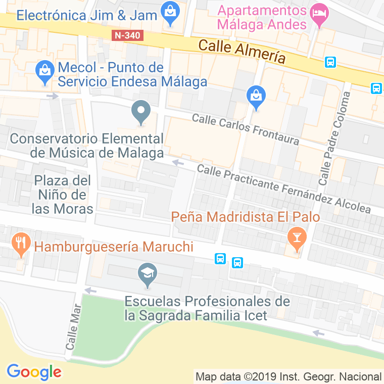 Código Postal calle Davila Y Collado en Málaga