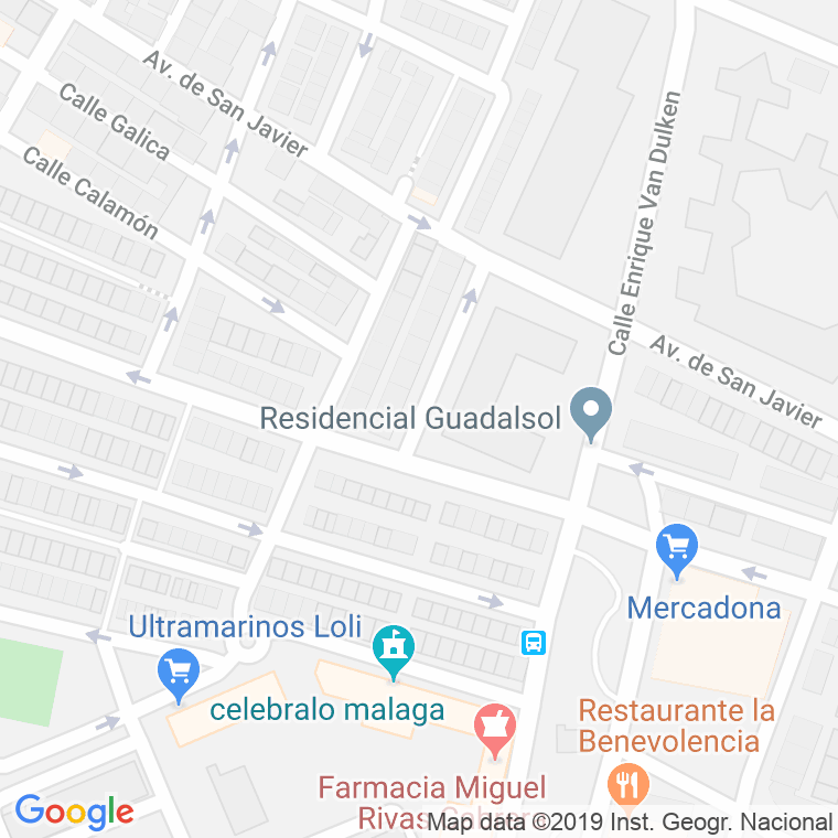 Código Postal calle Isabel Colbran en Málaga