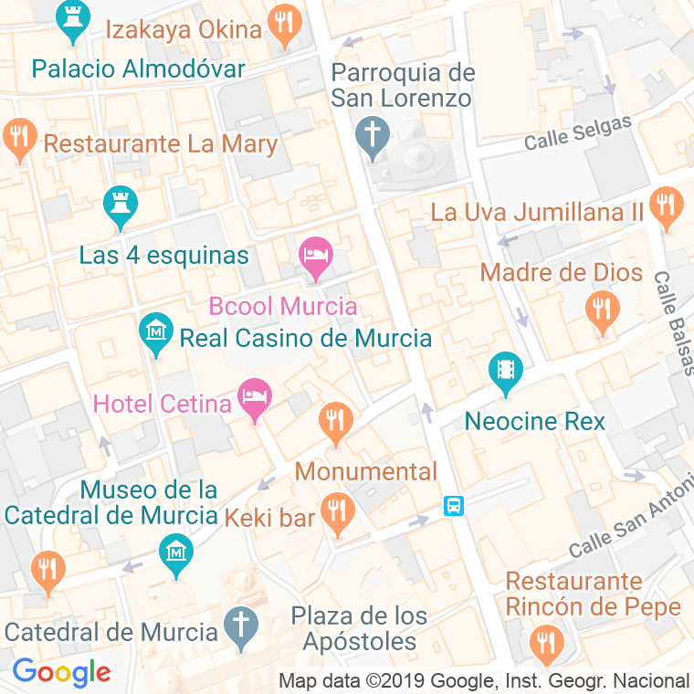 Código Postal calle Infantes en Murcia