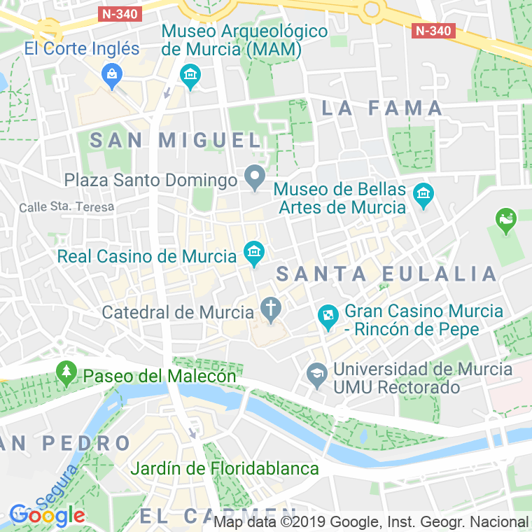 Código Postal calle San Juan De Dios   (Impares Del 1 Al Final)  (Pares Del 8 Al Final) en Murcia