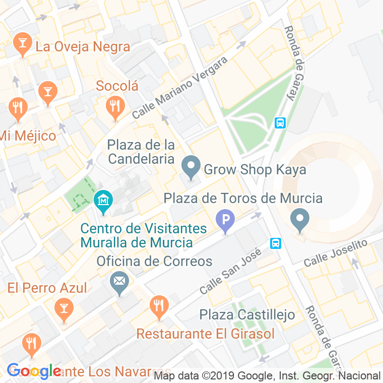 Código Postal calle Periodista Nicolas Ortega Pagan en Murcia