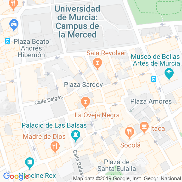 Código Postal calle Sardoy, plaza en Murcia