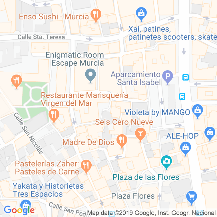 Código Postal calle Vinader en Murcia