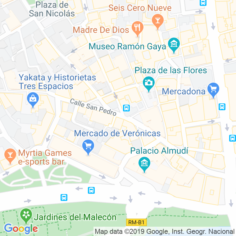 Código Postal calle Zabalburu, pasaje en Murcia