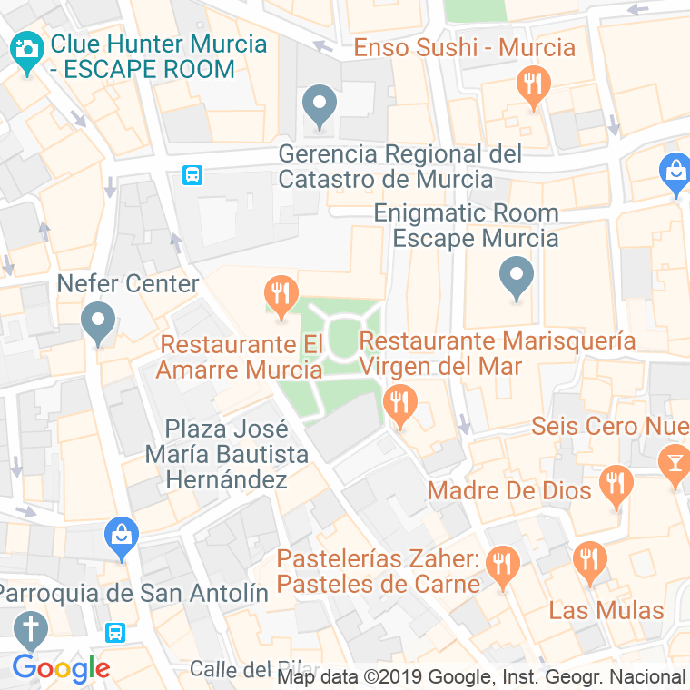 Código Postal calle Mayor, plaza en Murcia