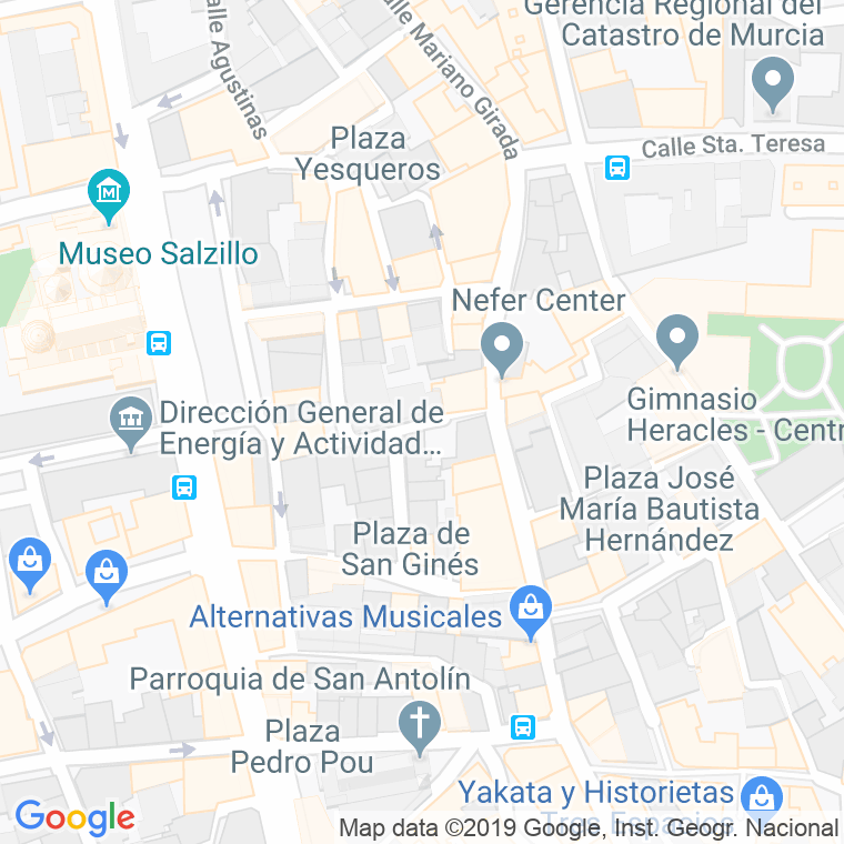 Código Postal calle Pio Tejera en Murcia
