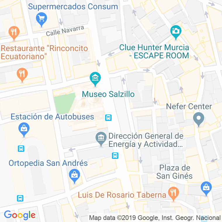 Código Postal calle San Agustin, plaza en Murcia