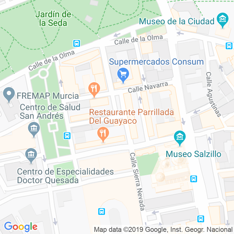 Código Postal calle Sierra De Gredos en Murcia