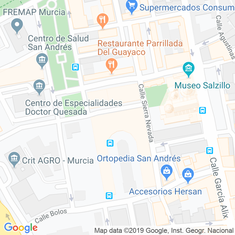 Código Postal calle Sierra De La Pila en Murcia