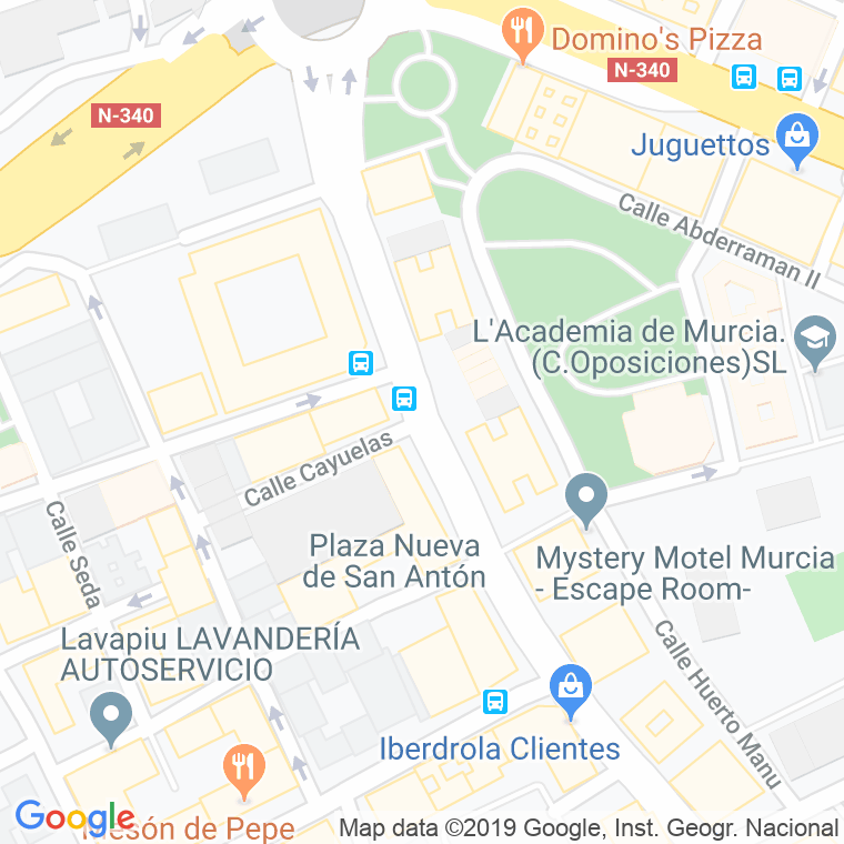 Código Postal calle Cayuelas en Murcia