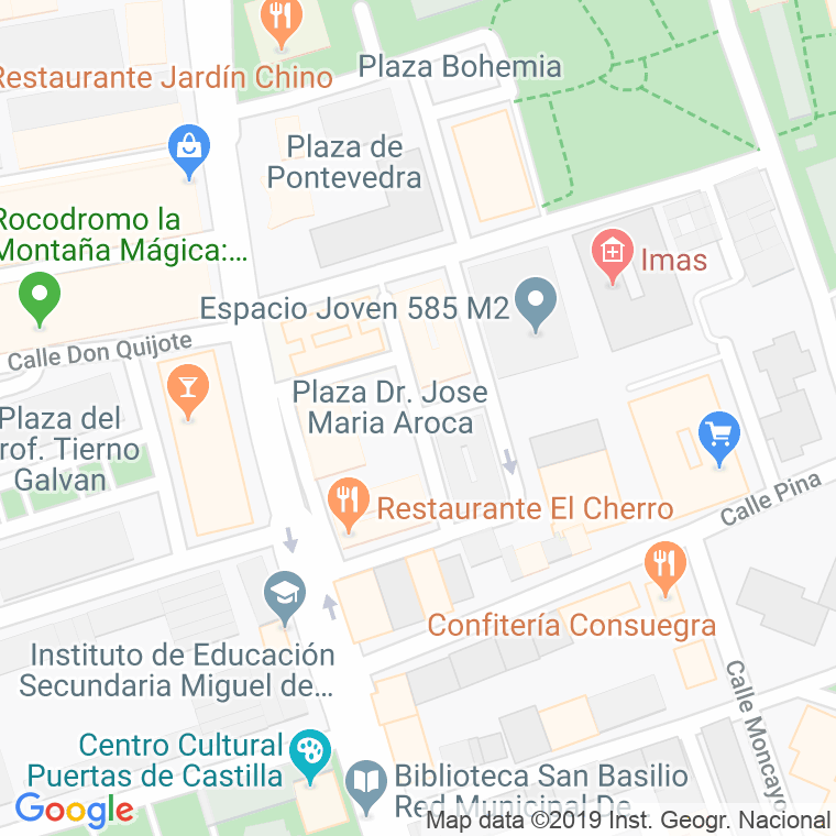 Código Postal calle Doctor Jose Maria Aroca, plaza en Murcia