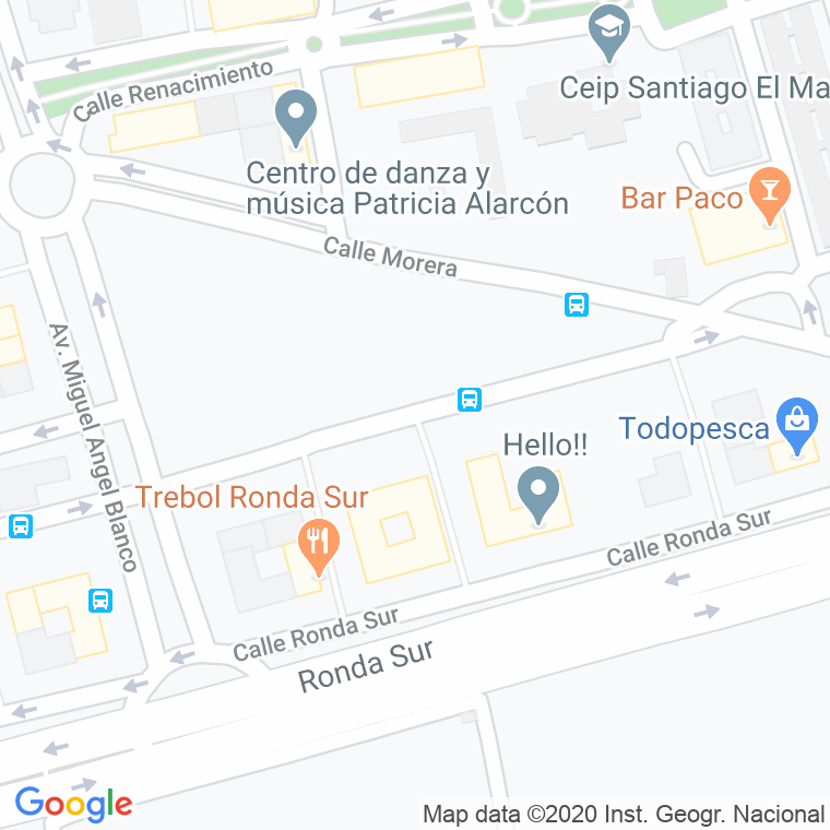 Código Postal calle Nietos, carril en Murcia