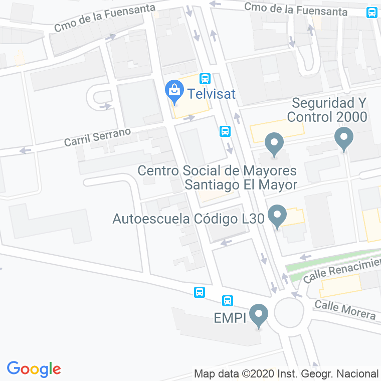 Código Postal calle Pavilos, carril en Murcia
