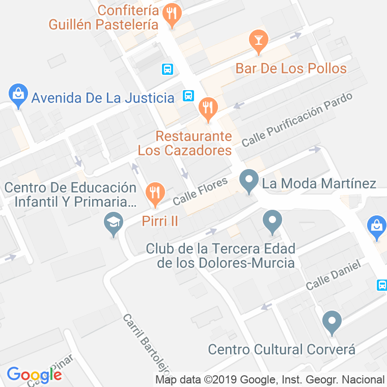 Código Postal calle Flores (Dolores) en Murcia