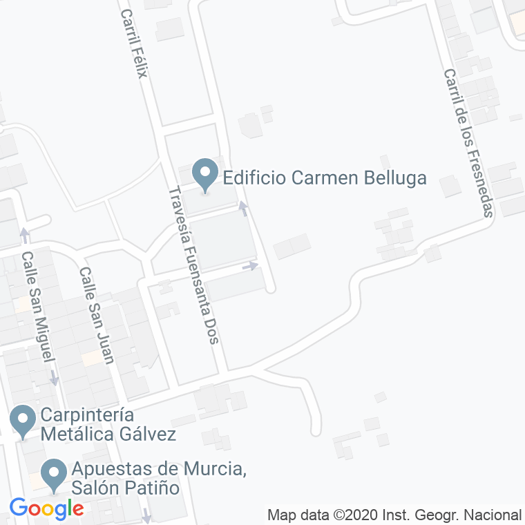 Código Postal calle Angel Serrano (Patiño) en Murcia