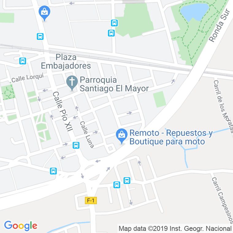 Código Postal calle Garre, carril en Murcia
