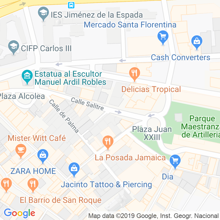 Código Postal calle Salitre en Cartagena