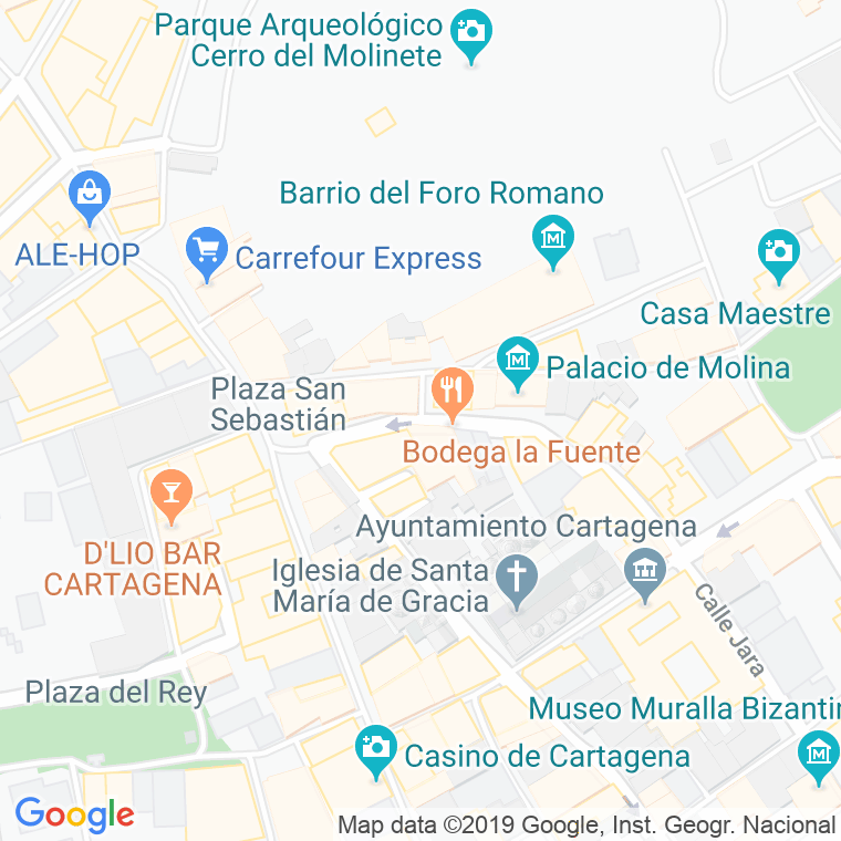 Código Postal calle Tres Reyes, plaza en Cartagena