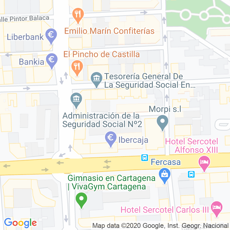 Código Postal calle Gonzalo De Berceo en Cartagena