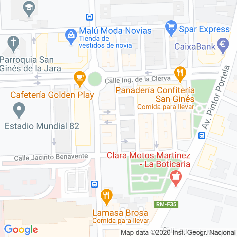 Código Postal calle Jacinto Benavente, travesia en Cartagena