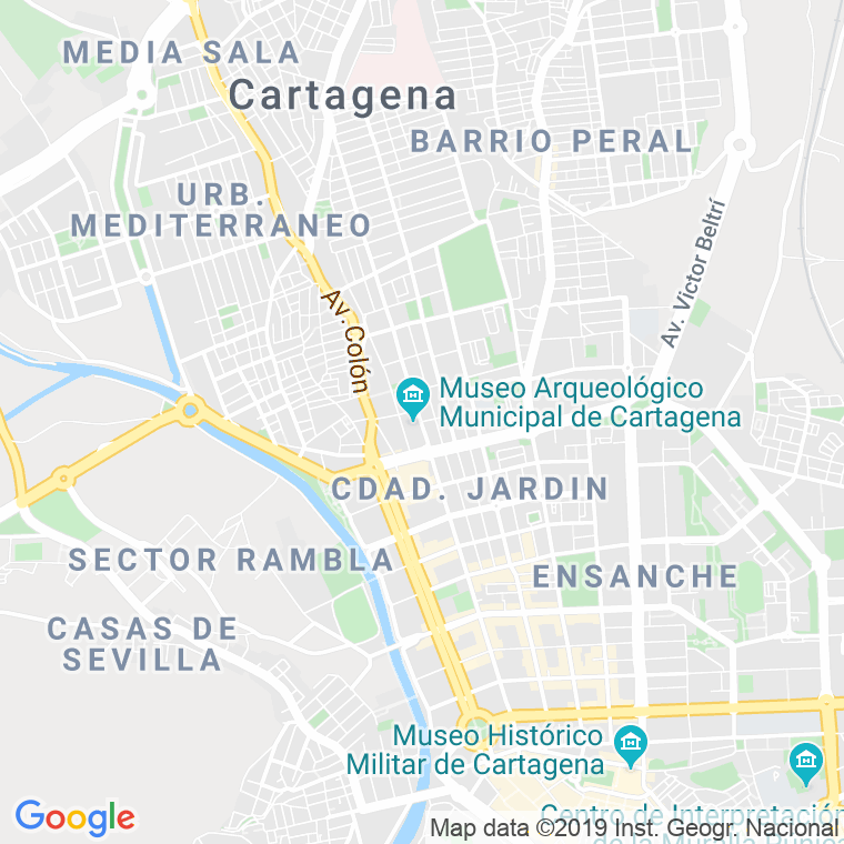 Código Postal calle Ramon Y Cajal   (Impares Del 1 Al 51)  (Pares Del 2 Al 124) en Cartagena