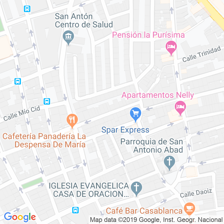 Código Postal calle Callao Larga en Cartagena