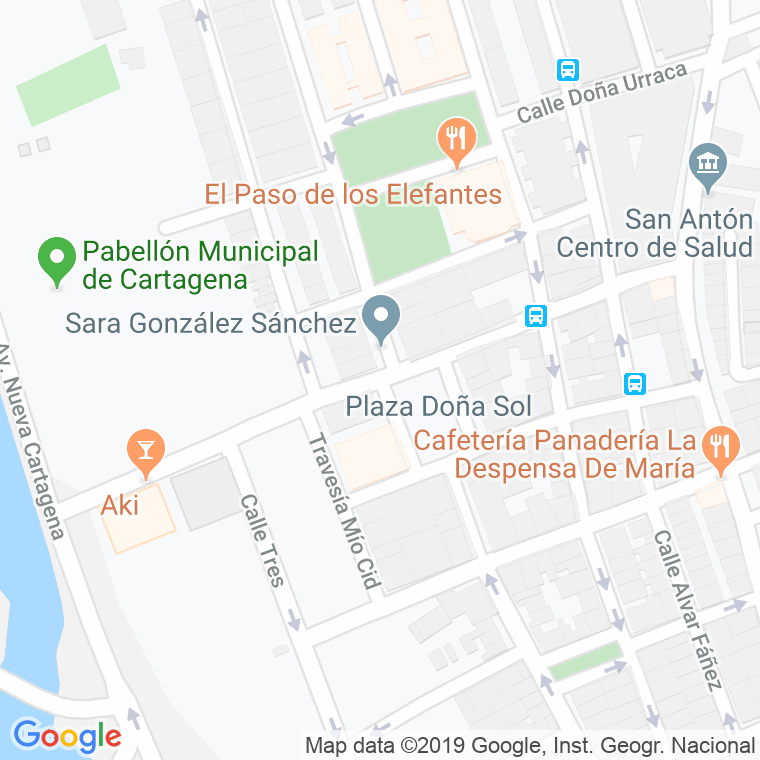Código Postal calle Doña Sol en Cartagena