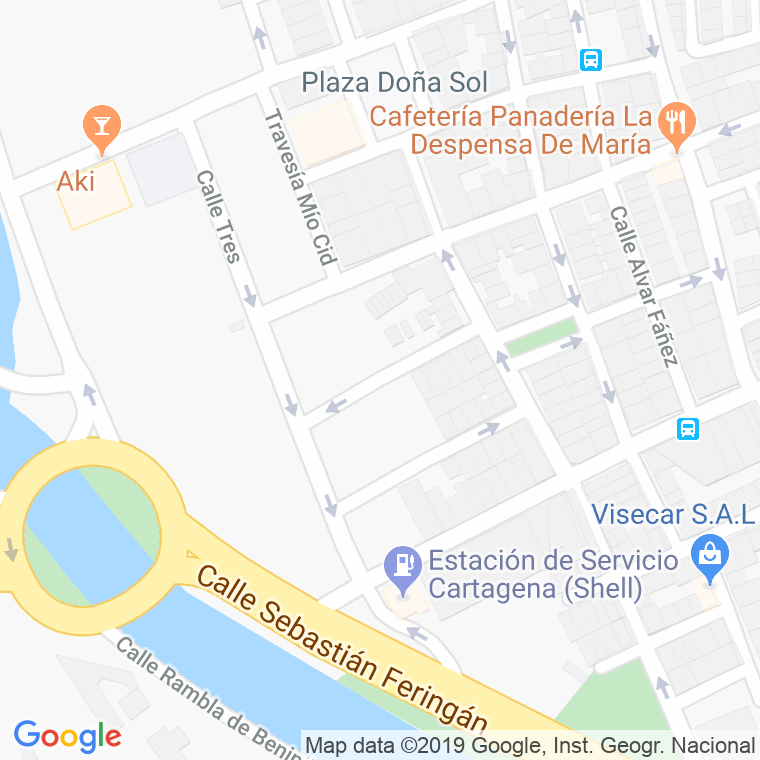 Código Postal calle Espada Colada en Cartagena