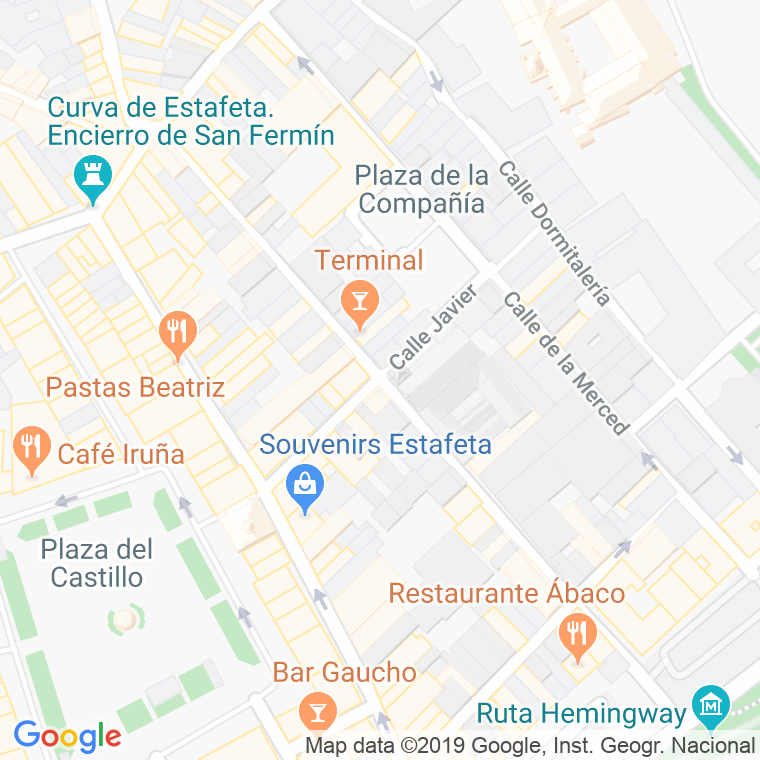 Código Postal calle Javier en Pamplona