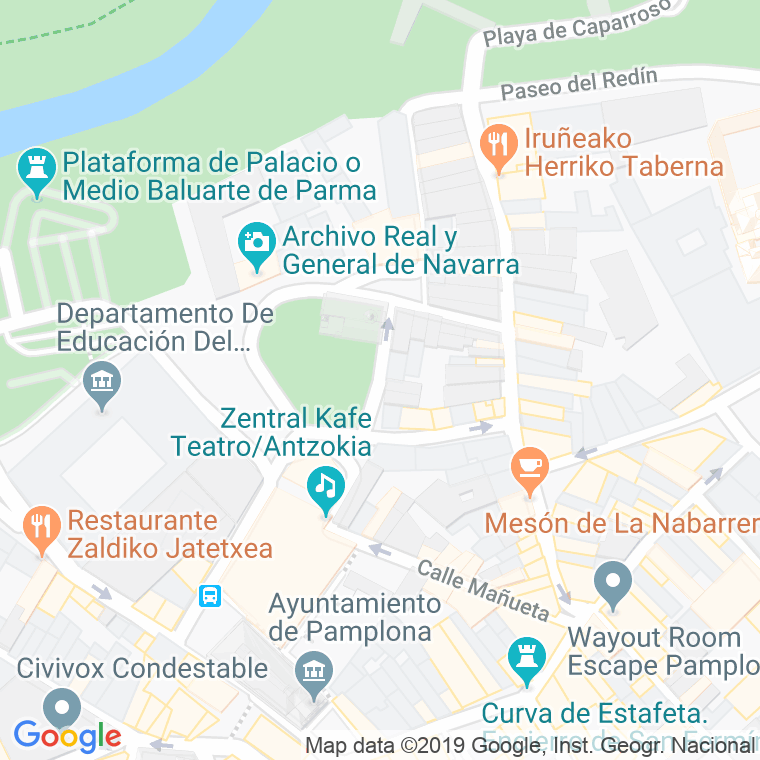 Código Postal calle Palacio, Del, cuesta (Impares Del 1 Al Final)  (Pares Del 2 Al Final) en Pamplona