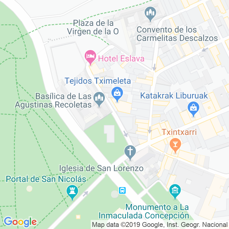 Código Postal calle Recoletas en Pamplona