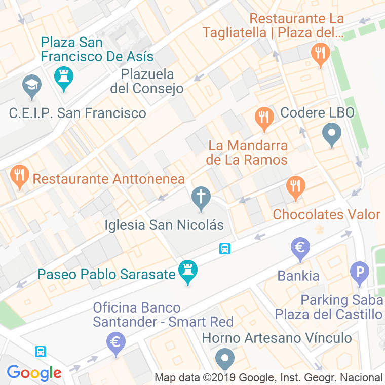 Código Postal calle San Nicolas, plaza en Pamplona