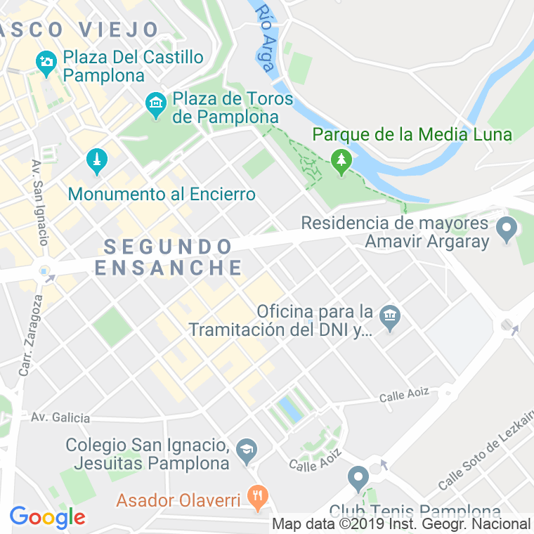 Código Postal calle Erriberri   (Impares Del 1 Al 7)  (Pares Del 2 Al 16) en Pamplona