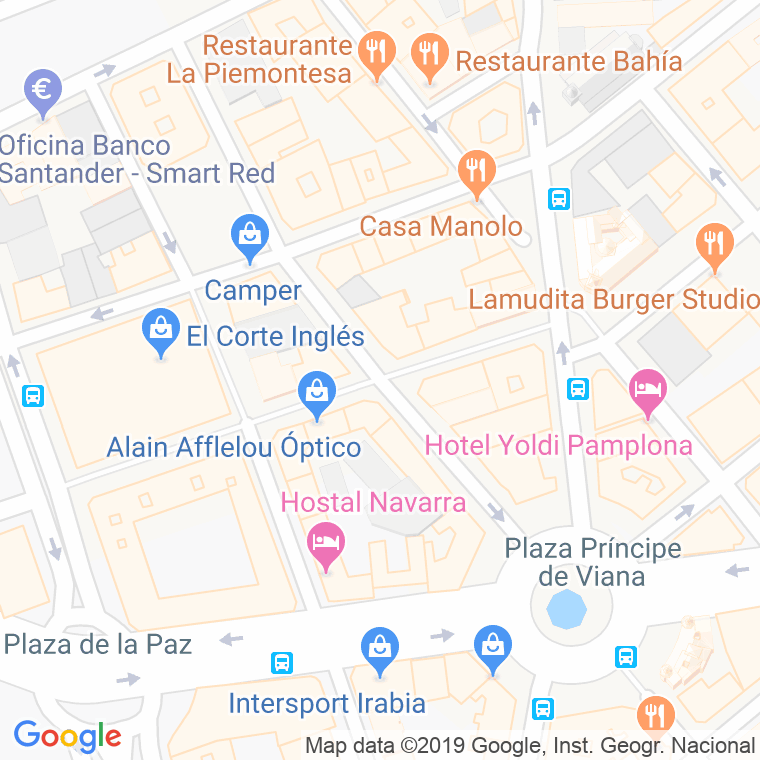 Código Postal calle Sancho El Mayor en Pamplona